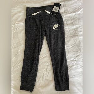 Nike Kids Charcoal Joggers with White Accents